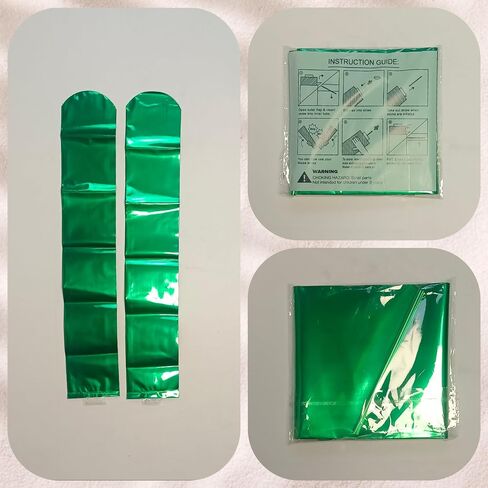 48pcs Round Head Boom Sticks Thunder Sticks Cheering Sticks Team Spirit Plastic Cheerleading Spirit Stick Clapper Inflatable Noise Maker Sports Supply (Metallic Green) in Kuwait