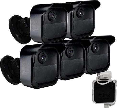 حامل الكاميرا الخارجية Blink الجديد كليًا من Skyworld، غطاء واقٍ مقاوم للطقس وحامل قابل للتعديل 360 درجة للجيل الرابع من Blink مع وحدة مزامنة Blink 2 وكابل شاحن USB (أسود 5 قطع) in Kuwait