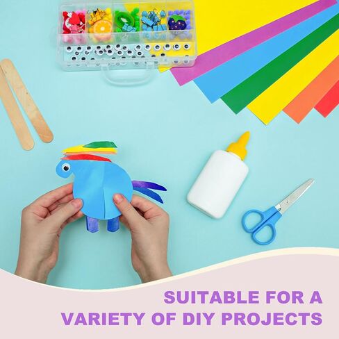 DMiotech 500 Sheets 2x2 Inch Origami Paper, 10 Colors 70gsm Square Origami Paper Easy Fold Double Sided Colored Paper for DIY Arts and Crafts in Saudi Arabia