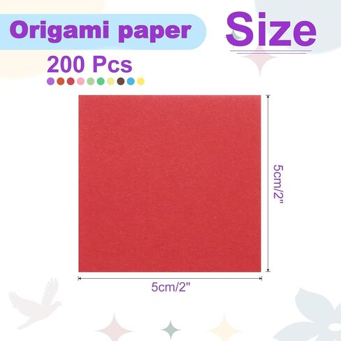 DMiotech 500 Sheets 2x2 Inch Origami Paper, 10 Colors 70gsm Square Origami Paper Easy Fold Double Sided Colored Paper for DIY Arts and Crafts in Saudi Arabia