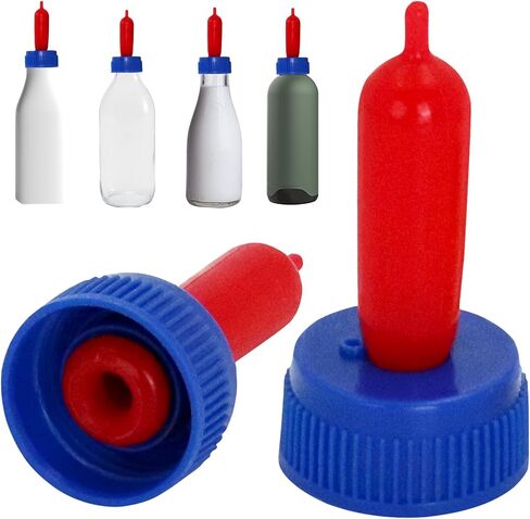 20-PCS Goat Nipples Nipple Soft Rubber Pacifier for Feeding Pup Foal Calf Small Animal Screw On Sprite Coke Soda Bottle (Yellow) in Saudi Arabia