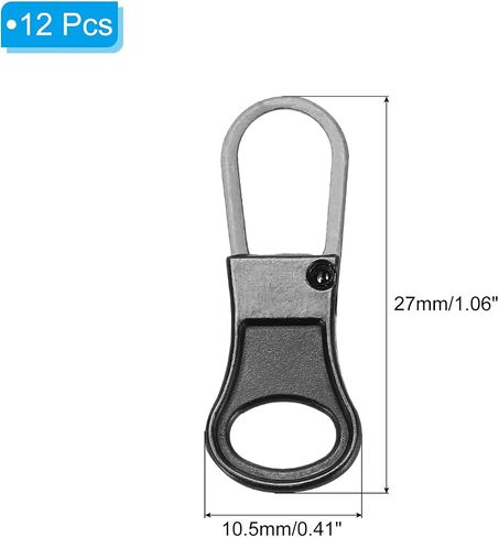 Patikil Zipper Pull Pown Place ، 12 pcs قابلة للفصل سحاب معدن تابر مجموعة مسجلة التمرير لحقائب السترات على السترات ، نغمة الذهب. in Kuwait