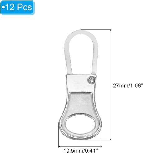 Patikil Zipper Pull Pown Place ، 12 pcs قابلة للفصل سحاب معدن تابر مجموعة مسجلة التمرير لحقائب السترات على السترات ، نغمة الذهب. in Kuwait