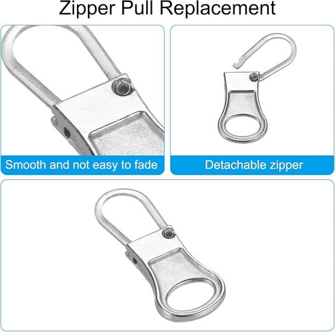 Patikil Zipper Pull Pown Place ، 12 pcs قابلة للفصل سحاب معدن تابر مجموعة مسجلة التمرير لحقائب السترات على السترات ، نغمة الذهب. in Kuwait