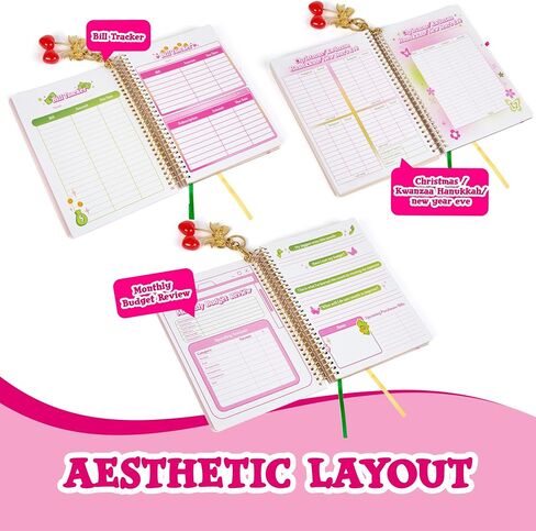 GIRL MATH Budget Planner and Monthly Bill Organizer – Expense Tracker Notebook Budget Binder – 12 Months Undated Monthly Budget Journal Spending Tracker – Cute Girly Planner Budget Book (Stars Cover) in Kuwait