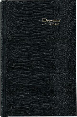 Brownline® 2025 Traditional Daily Planner, Untimed Journal, 12 Months, January to December, Perfect Binding, 10" x 7.875", Black (C550.BLK-25) in Saudi Arabia