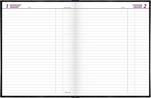 Brownline® 2025 Traditional Daily Planner, Untimed Journal, 12 Months, January to December, Perfect Binding, 10" x 7.875", Black (C550.BLK-25) in Saudi Arabia