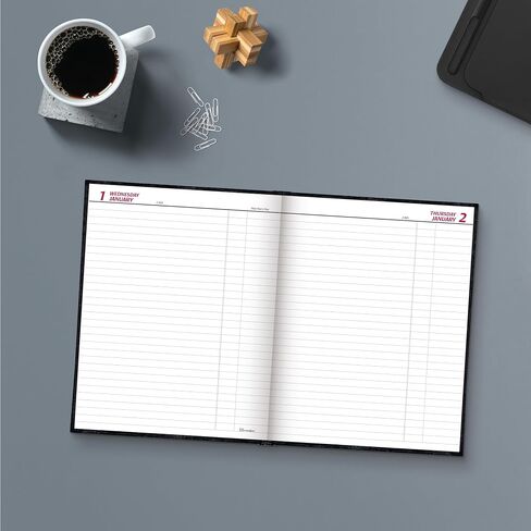 Brownline® 2025 Traditional Daily Planner, Untimed Journal, 12 Months, January to December, Perfect Binding, 10" x 7.875", Black (C550.BLK-25) in Saudi Arabia