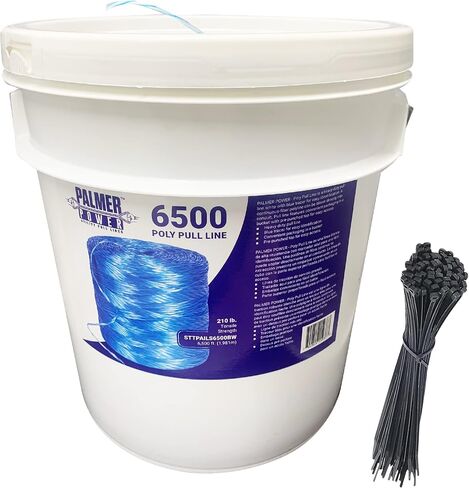 ATERET PL6500 POLY PULL LINE - 210 رطلاً قوة الشد ، بولي بروبيلين - خط خيوط 6500 قدم ، أزرق وأبيض (ملف فقط) in Kuwait