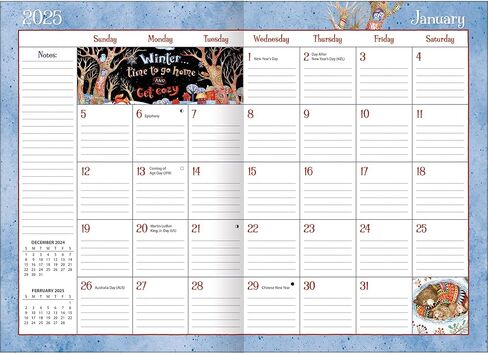 Lang, Simple Inspirations by Debi Hron 2025 Monthly Planner in Saudi Arabia
