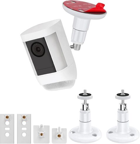 2Pack Camera Mounting Brackets Wall Mount for Rin g Stick Up Cam/Rin g Indoor Cam/Wyze Cam/Eufy Cam/Arlo Cameras, Fits All Cameras with Standard 1/4 Threaded Holes in Saudi Arabia