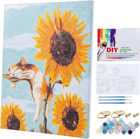 yazeziliya Framed Paint by Numbers Kit for Adults Beginner Teens，Easy Canvas Framed Landscape Ocean Nature，DIY Art Color Paint by Numbers Set,Cool Draw by Numbers for Wall Decor,12 * 16 Inch (Beach) in Saudi Arabia