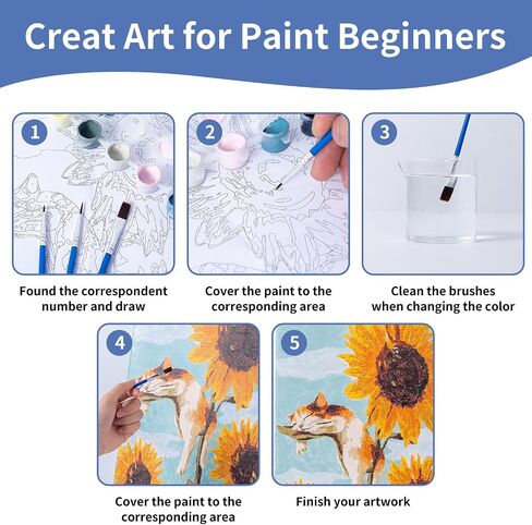 yazeziliya Framed Paint by Numbers Kit for Adults Beginner Teens，Easy Canvas Framed Landscape Ocean Nature，DIY Art Color Paint by Numbers Set,Cool Draw by Numbers for Wall Decor,12 * 16 Inch (Beach) in Saudi Arabia