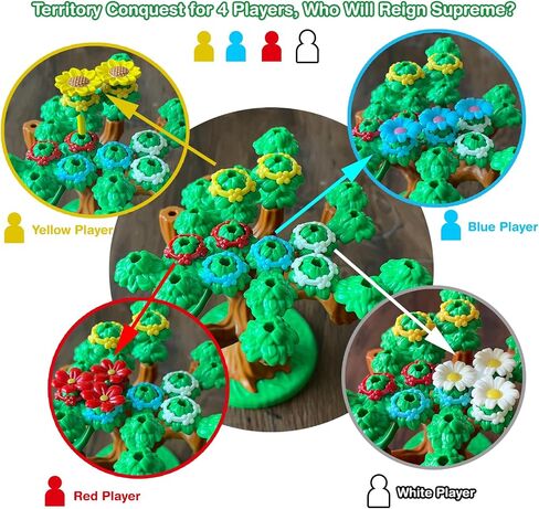 CrazyFlower-Family Brick Stacking Game, Light Strategy Cards Game, Grow Your Tree, Bloom Beautiful Flowers, and Compete for Victory | Fun for Family & Friends,2-4 Players, Ages 12+,45 Minute Playtime in Saudi Arabia
