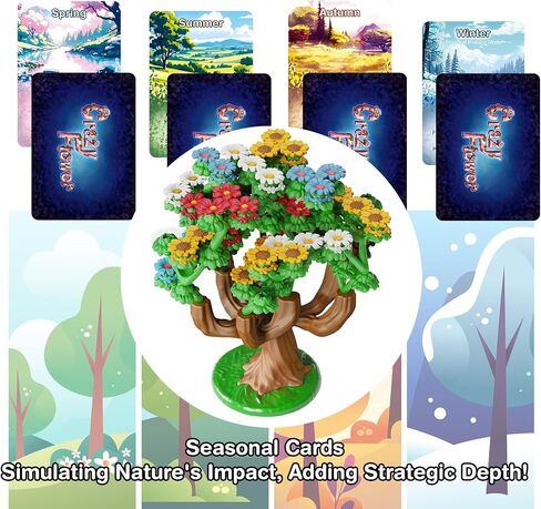 CrazyFlower-Family Brick Stacking Game, Light Strategy Cards Game, Grow Your Tree, Bloom Beautiful Flowers, and Compete for Victory | Fun for Family & Friends,2-4 Players, Ages 12+,45 Minute Playtime in Saudi Arabia