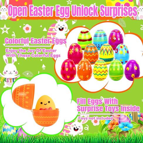 120Pcs Fillable Printed Easter Eggs Bulk, 2.3 inch, Empty Easter Eggs Fillable with Candy, Treats, Presents for Basket Suffers, Hunt Party Favor, Craft Project, Classroom Prizes for Boys Girls in Kuwait