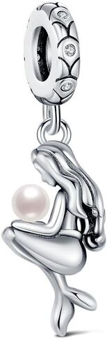 KEQ Beach Charms Shell and starfish Mermaid Dangle Charms for Bracelets Fit Pandora Ocean Bracelets-925 Sterling Silver Tropical Marine Life Charm Hawaii Vacation Summer Travel in Kuwait