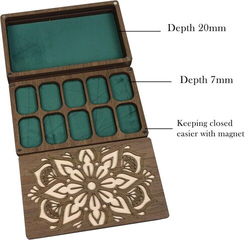 Bead Storage Organize with Lid,Bead Storage Solutions, Bead Sorting Tray,Beadwork Accessory Sorter Container (Brown-L 195X120mm) in Saudi Arabia