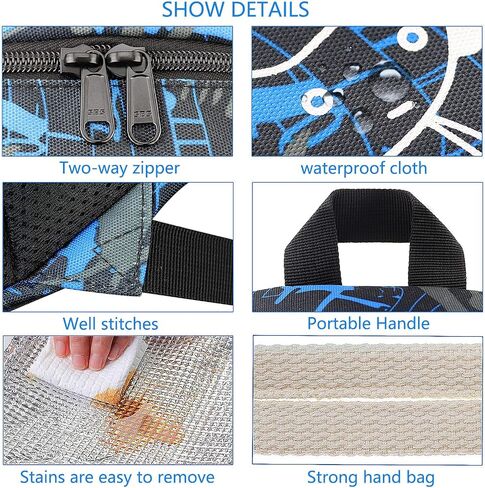 School Bag Kids 3-in-1 Bookbag Set, Junlion Music Laptop Backpack Lunch Bag Pencil Case Gift for Teen Boys Blue in Saudi Arabia