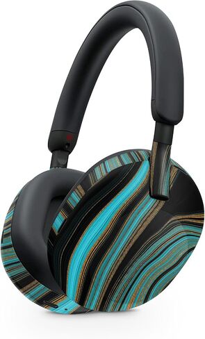 MightySkins Skin Compatible with Sony WH-1000XM5 Headphones - Blue Mountains | Protective, Durable, and Unique Vinyl Decal wrap Cover | Easy to Apply, Remove, and Change Styles in Kuwait