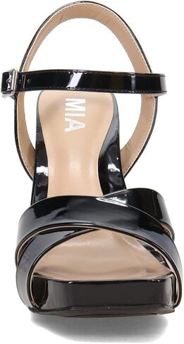 MIA Womens Erina Ankle Strap Block Dress Sandals High Heel 3" & Up - White in Saudi Arabia