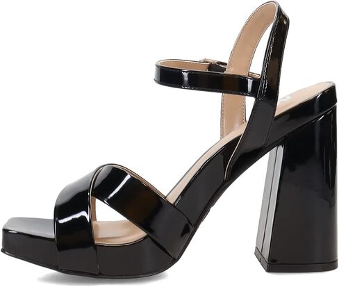 MIA Womens Erina Ankle Strap Block Dress Sandals High Heel 3" & Up - White in Saudi Arabia