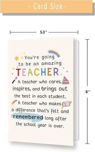 Best Teacher Graduation Gifts for Women Men, Funny New Teacher Card, First Year Gifts for Education Major in Kuwait