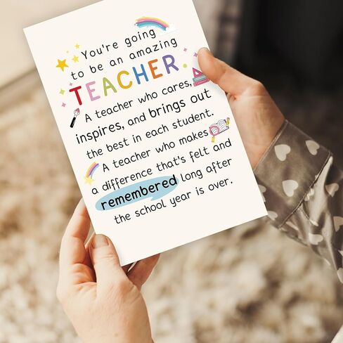 Best Teacher Graduation Gifts for Women Men, Funny New Teacher Card, First Year Gifts for Education Major in Kuwait