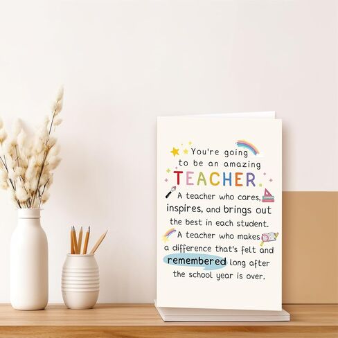 Best Teacher Graduation Gifts for Women Men, Funny New Teacher Card, First Year Gifts for Education Major in Kuwait