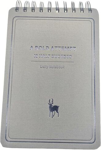 Ailifly Beautiful Mind Hardcover Vertical Coil Spiral Diary Notebook Journal Steno Book with Ruled Line Paper (Wine Red, A5) in Kuwait