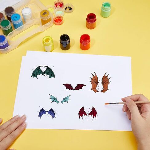 CRASPIRE Halloween Demons Wing Clear Rubber Stamps Evil Devil Bat Wings Vintage Reusable Transparent Silicone Stamp Seals for DIY Scrapbooking Photo Album Decorative Journaling Card Making Decor in Saudi Arabia