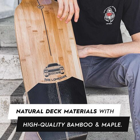 Magneto Longboards Bamboo Longboards للتجول والنحت والنمط الحر والإنحدار والرقص (Drop & Fiberglass عبر الخيزران عبر اللوحة Longboard) in Kuwait