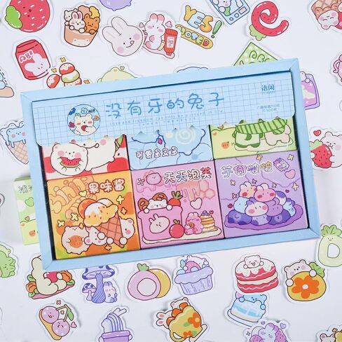 300 Pieces Cute Kawaii Cartoon Animal Stickers for Kids Small Size Korean Scrapbook Decals Pack for Photo Planner Notebook DIY Gift Card Dairy Suitcase Album Laptop Phone Case in Saudi Arabia