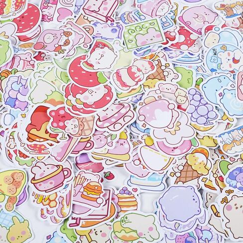 300 Pieces Cute Kawaii Cartoon Animal Stickers for Kids Small Size Korean Scrapbook Decals Pack for Photo Planner Notebook DIY Gift Card Dairy Suitcase Album Laptop Phone Case in Saudi Arabia