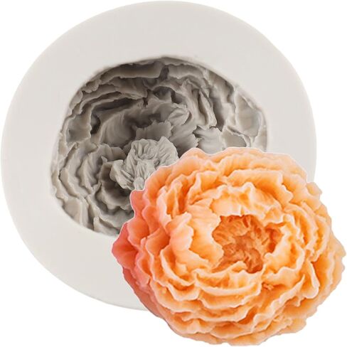 Peony Flower Silicone Fondant Mold for Cake Decoration Cupcake Topper Chocolate Candy Sugar Craft Polymer Resin Clay Soap Candle Gum Paste in Saudi Arabia