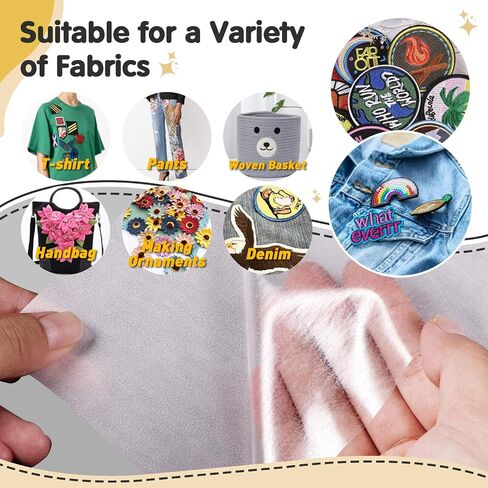 Iron On Adhesive Sheets 40PCS, Heavy Weight Double-Sided Heat Melt Fabric Glue Sheet, A4 Size Fusible Adhesive Sheets, Press-on Patch Iron On Tape, Fusible Interfacing for Sewing, Heat and Bond in Saudi Arabia