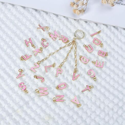 18K Gold Filled A-Z Alphabet Letters Charms,26Pcs Initial A-Z Alphabet Charms,Bracelet Necklace Earrings Charms for DIY Jewelry Making in Kuwait