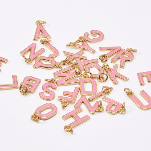 18K Gold Filled A-Z Alphabet Letters Charms,26Pcs Initial A-Z Alphabet Charms,Bracelet Necklace Earrings Charms for DIY Jewelry Making in Kuwait