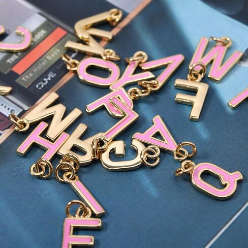 18K Gold Filled A-Z Alphabet Letters Charms,26Pcs Initial A-Z Alphabet Charms,Bracelet Necklace Earrings Charms for DIY Jewelry Making in Kuwait
