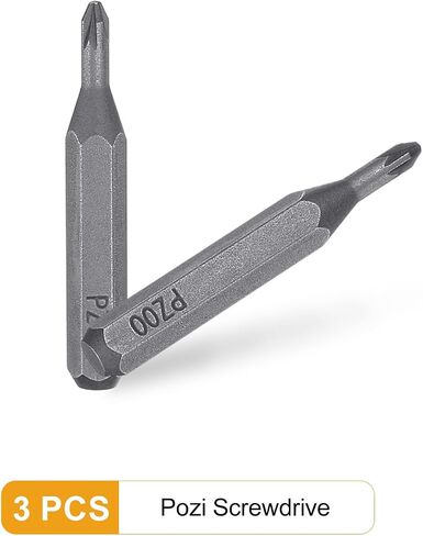 HARFINGTON 3pcs PZ000 Pozi Screwdriver Bit 5/32" Hex Shank 28mm/1.1" Length Magnetic Phillips Slotted Hex Bits S2 Steel Screw Driver Bit for Impact Electric Screw Driver Power Tools in Kuwait