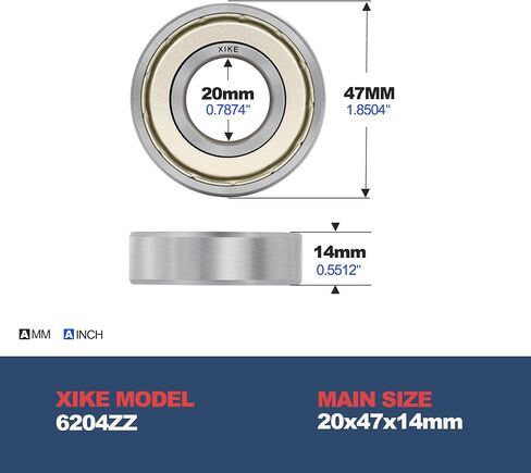 XiKe 2 قطعة 6201ZZ محامل ختم معدنية مزدوجة 12x32x10 مم، أداء مستقر ومشحم مسبقًا وفعالة من حيث التكلفة، محامل كروية ذات أخدود عميق. in Kuwait