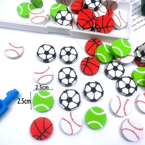 12 PCS Sports Pencils with Erasers for Fun Sports-Themed Wooden Pencils for Boys, Party Favors, Classroom Rewards, School Supplies, Football, Basketball, Soccer, and Baseball Designs in Saudi Arabia