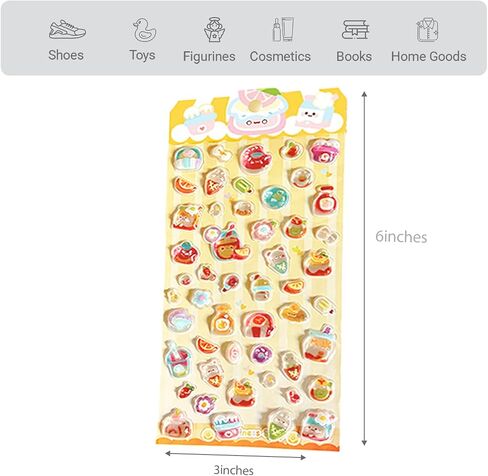 4PCS Self-Adhesive Stickers Mixed Style Decorative Star Fruit, Flowers, Plants, and Trees Stickers for Personalize Hand Account Photo Frame Album Laptop Water Bottle Scrapbook Decoration in Saudi Arabia