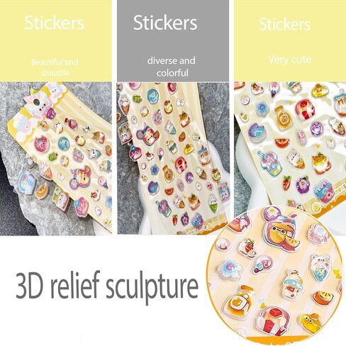 4PCS Self-Adhesive Stickers Mixed Style Decorative Star Fruit, Flowers, Plants, and Trees Stickers for Personalize Hand Account Photo Frame Album Laptop Water Bottle Scrapbook Decoration in Saudi Arabia