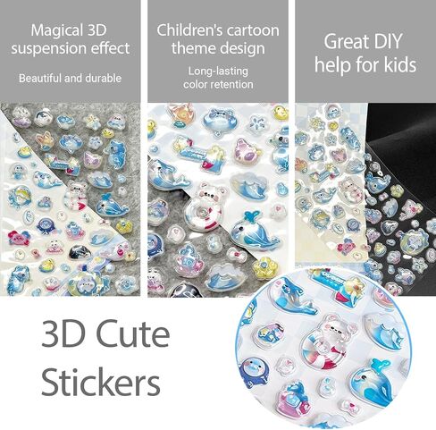 4PCS Self-Adhesive Stickers Mixed Style Decorative Star Fruit, Flowers, Plants, and Trees Stickers for Personalize Hand Account Photo Frame Album Laptop Water Bottle Scrapbook Decoration in Saudi Arabia
