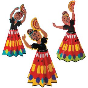 Fun Express - مركزية مركزية ساطعة (3pc) لسينكو دي مايو - ديكور الحفلات - ديكور عام - القطع المركزية - سينكو دي مايو - 3 قطع