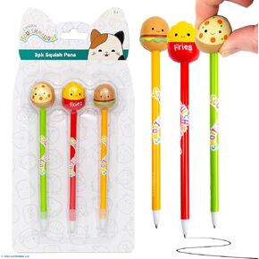 Squishmallows Original Les Original ، 3 عبوات ، قبعات القلم القلم ، أقلام يوميات ، أقلام لطيفة للمجلات ، أشياء لطيفة للفتيات ، أفضل الأقلام للمدرسة ، اللوازم المدرسية اللطيفة ، الأقلام الرائعة ، اللوازم المدرسية المسبقة ،
