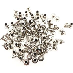 Zqiy 50pcs Silver M5x10 Chicago Screw and Nut Carbon Steel Screw Screw Screw Later