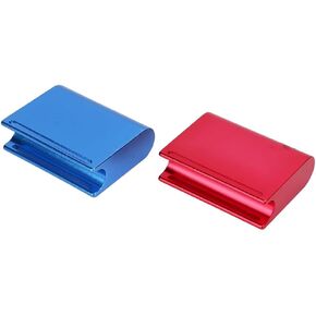 WSDMAVIS 2PCS ممتازة ألومنيوم سبيكة من الجلد الحافة الحافة الأزرق الأحمر DIY CRAFT TOOL