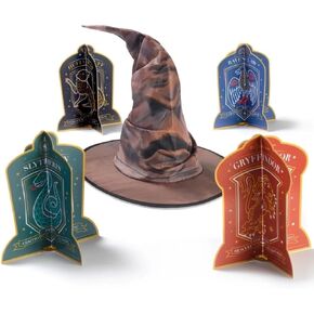 AMSCAN HARRY POTTER HOGWARTS UNITER 3D PAPER PARKE CENTRICE - 19 "| ألوان متنوعة | 1 مجموعة من 5 أجهزة كمبيوتر.